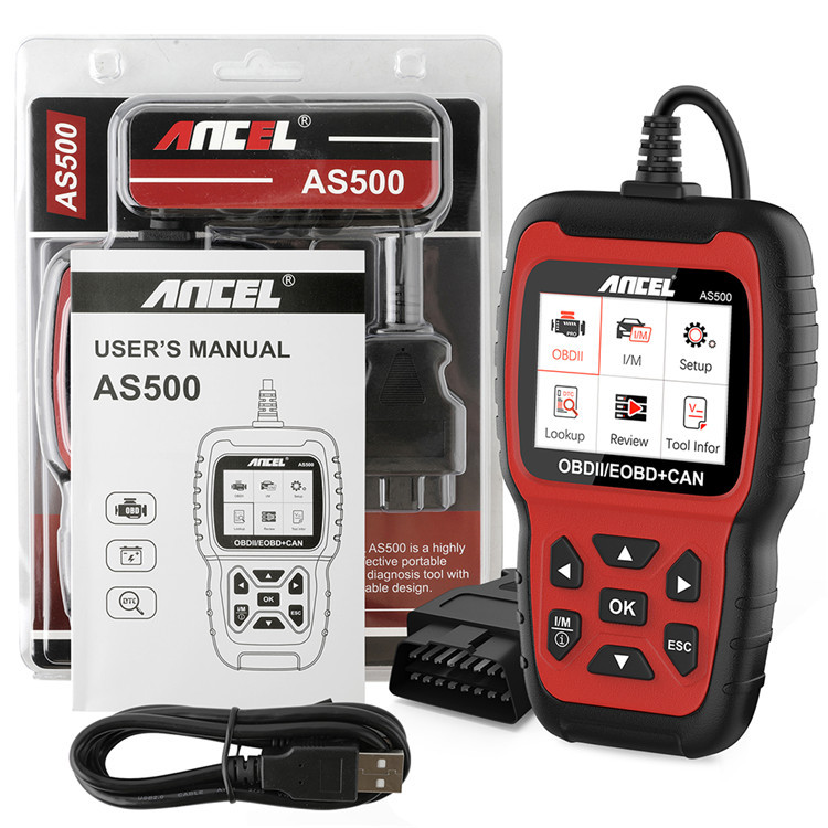 Power Tools English - Ancel AS500 Obd2 الماسح الضوئي التلقائي