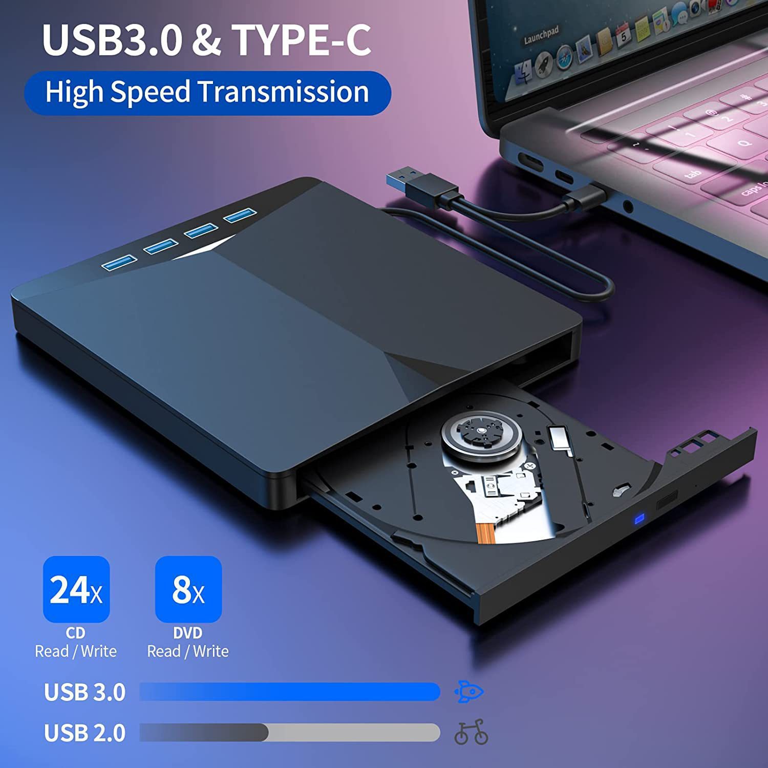 Power Tools Windows 10 - قارئ وناسخ ومشغل أقراص DVD خارجي