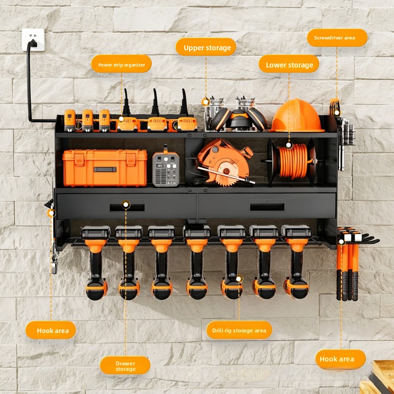 Power Tools Display Rack - رف تخزين أدوات كهربائية متين وقوي،
