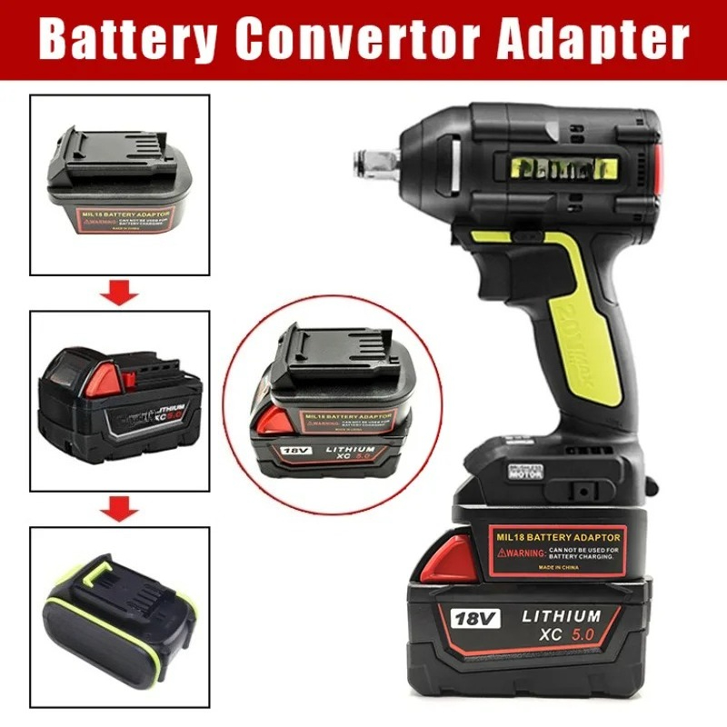 Power Tools Green Color - محول بطارية لمحول بطاريات ليثيوم أيون