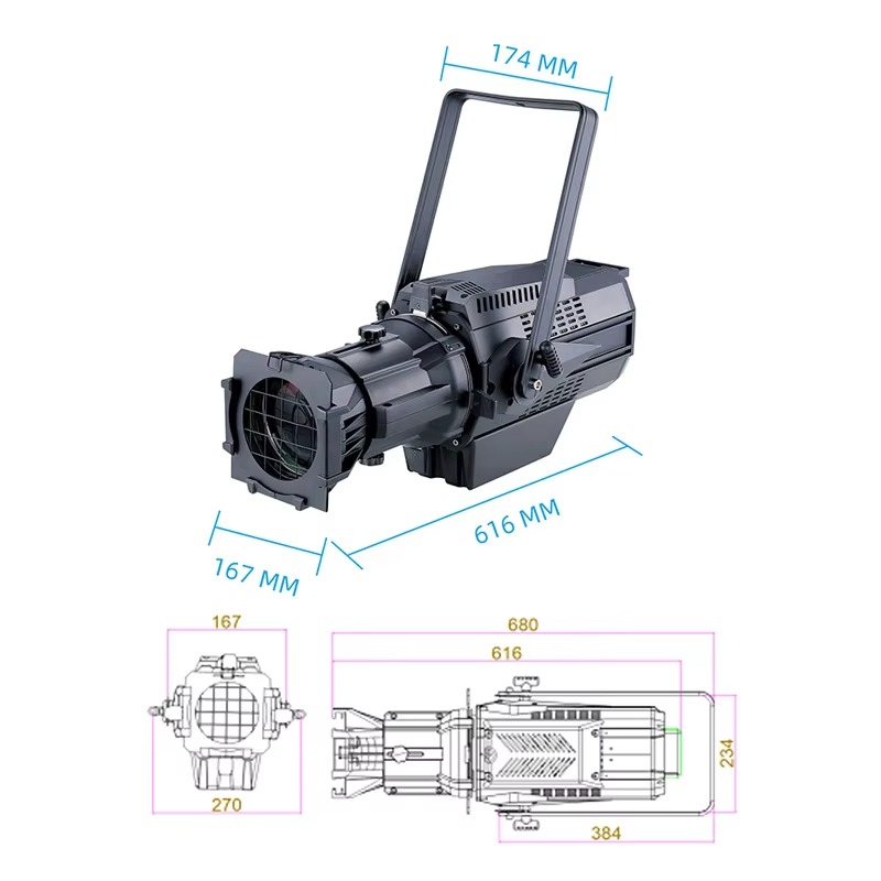إضاءة مسرحية احترافية بقوة 600 - مراجعة Power Tools Images وسعره