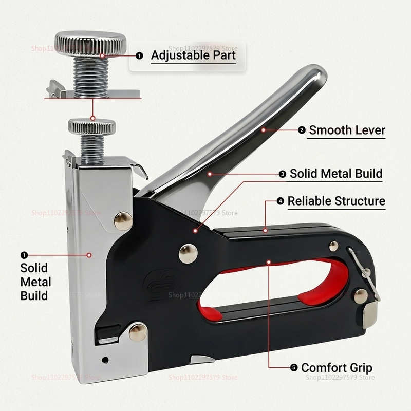 مجموعة مسدس تدبيس ومسامير شديد - مراجعة Staple Gun Electric وسعره