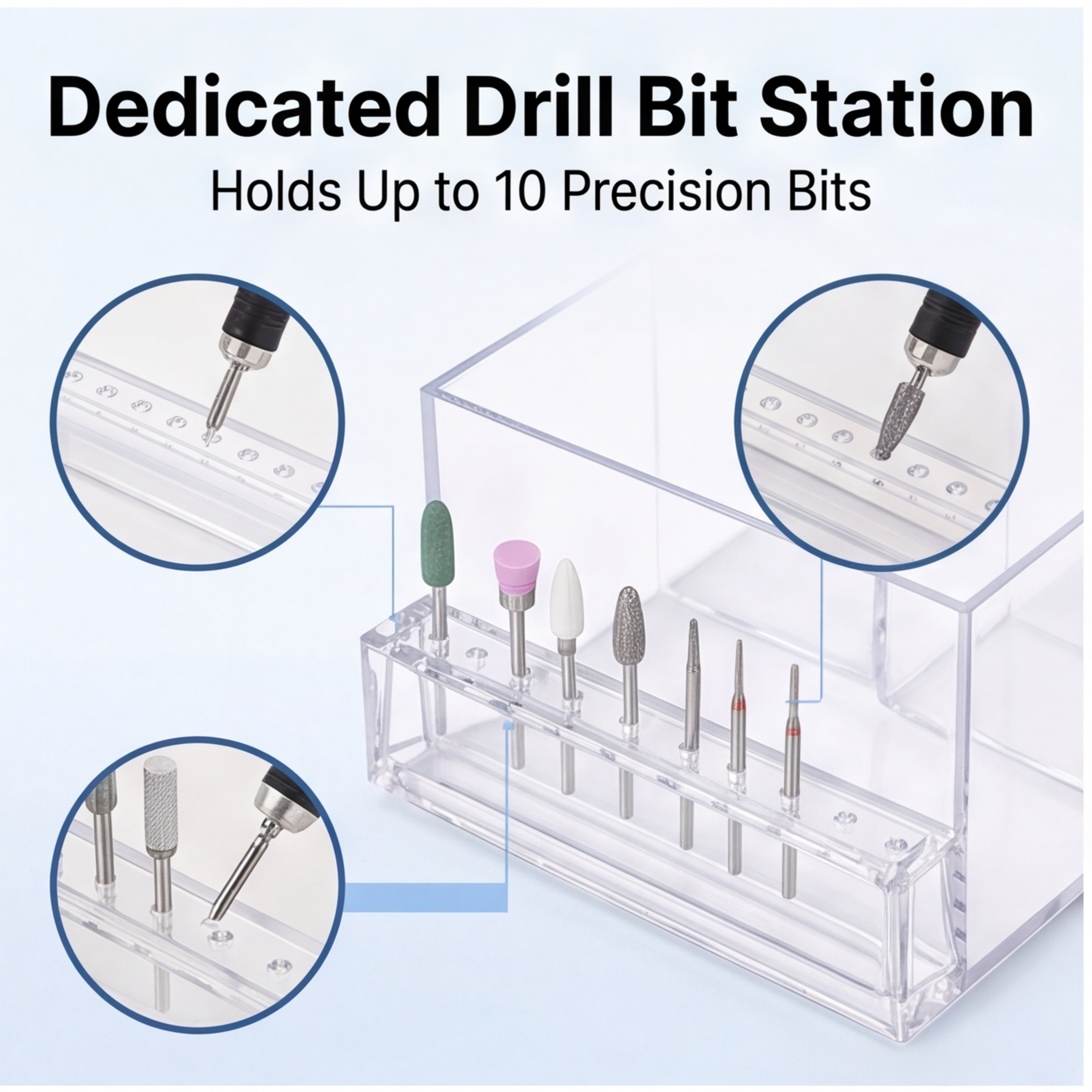 صندوق عرض أظافر أكريليك شفاف - - مراجعة Power Tools Holder وسعره