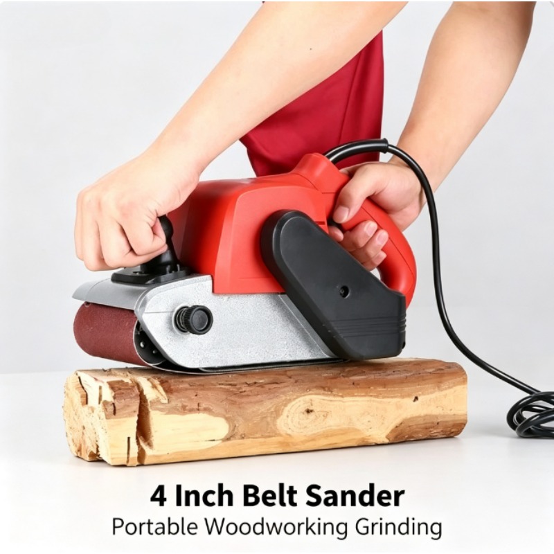 آلة صنفرة حزامية 4 بوصة عالية  - مراجعة Belt Sander Portable وسعره