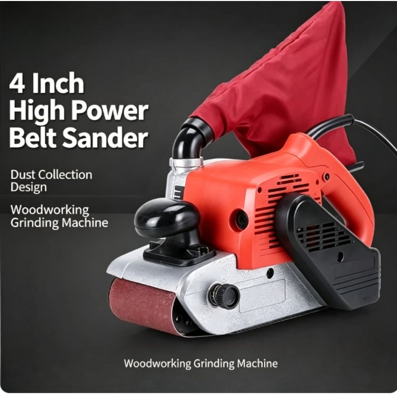 آلة صنفرة حزامية 4 بوصة عالية  - مراجعة Belt Sander Portable وسعره