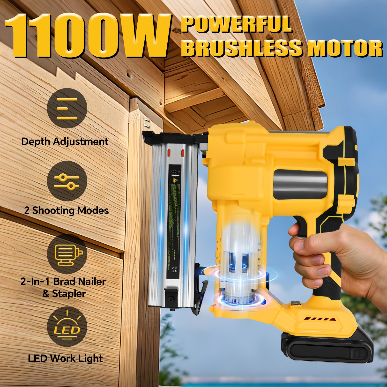مسدس مسامير بدون فرشاة 0-50 مم - مراجعة Staple Gun Electric وسعره