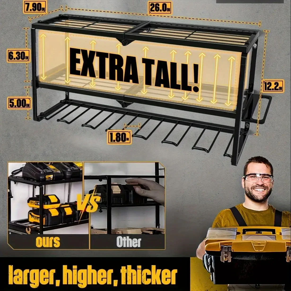 منظم أدوات كهربائية معدني شديد - مراجعة Power Tools Holder وسعره