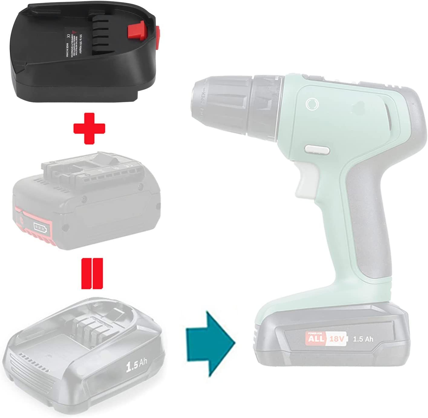 محول البطارية يستخدم لبوش 18 ف - مراجعة Power Tools Green Color وسعره