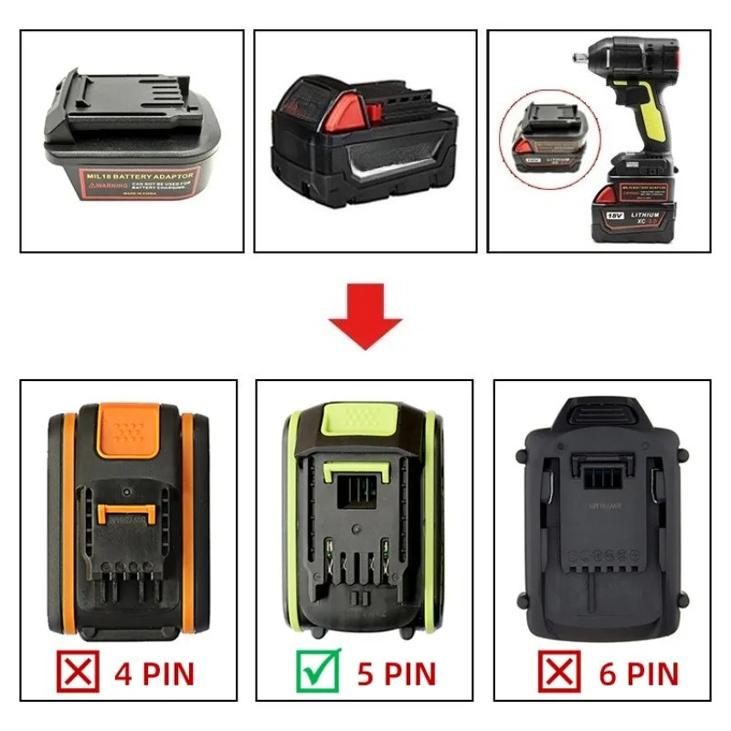 محول بطارية لمحول بطاريات ليثي - مراجعة Power Tools Green Color وسعره