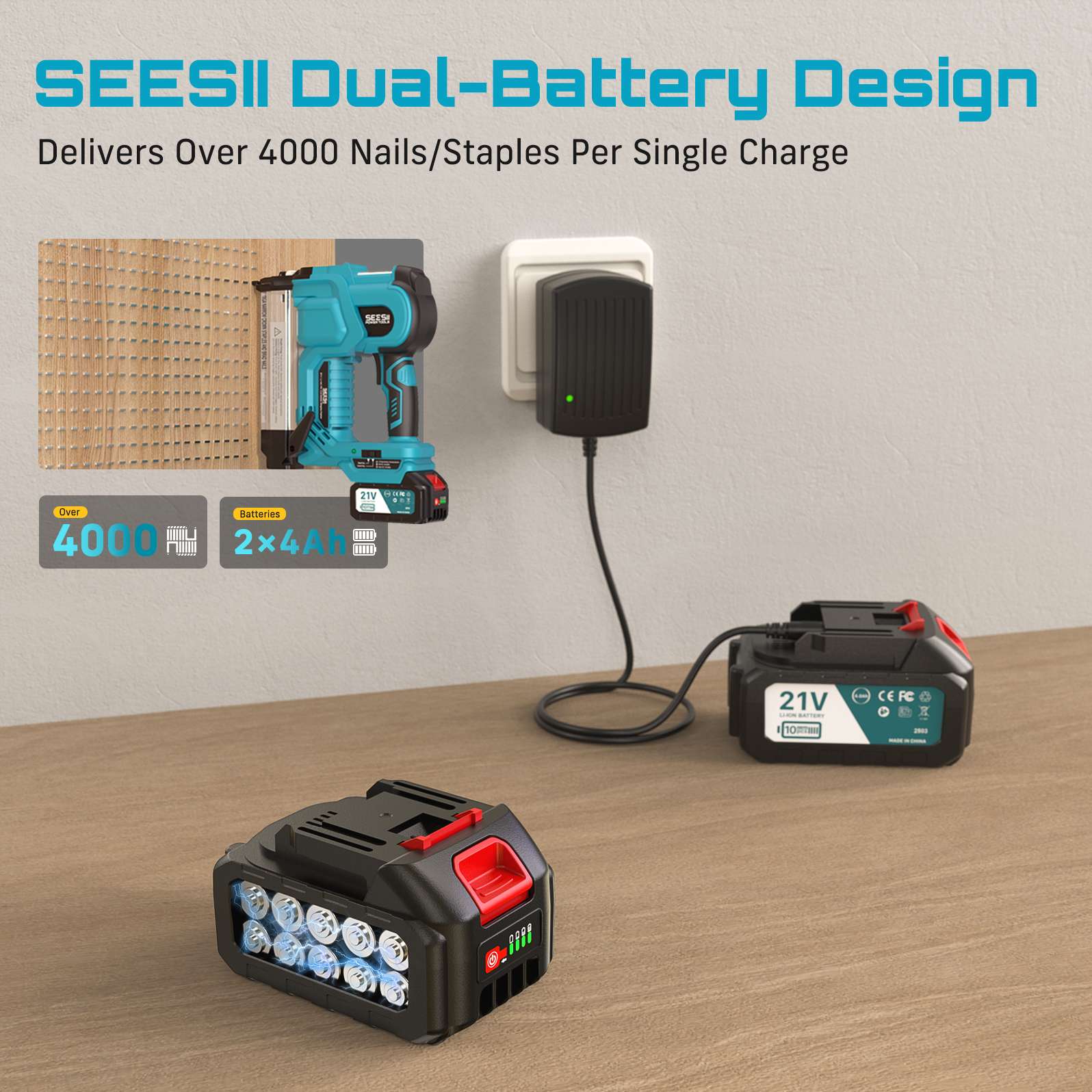 مسدس مسامير كهربائي من SEESII  - مراجعة Staple Gun Electric وسعره