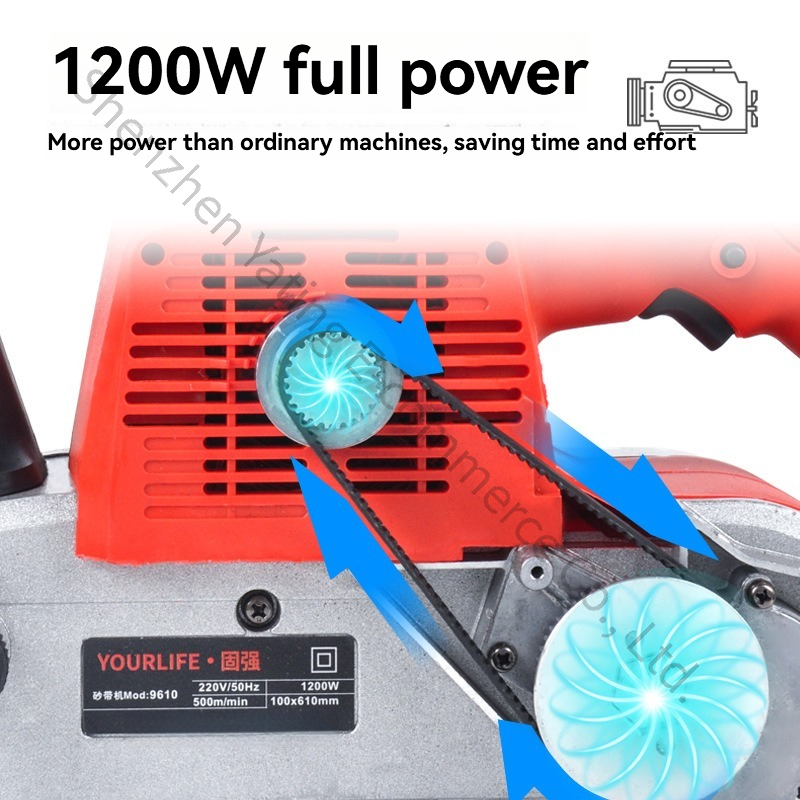 آلة صنفرة حزامية 1500 واط، آلة - مراجعة Belt Sander Portable وسعره