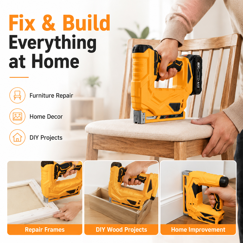 مسدس مسامير كهربائي لاسلكي من  - مراجعة Staple Gun Electric وسعره